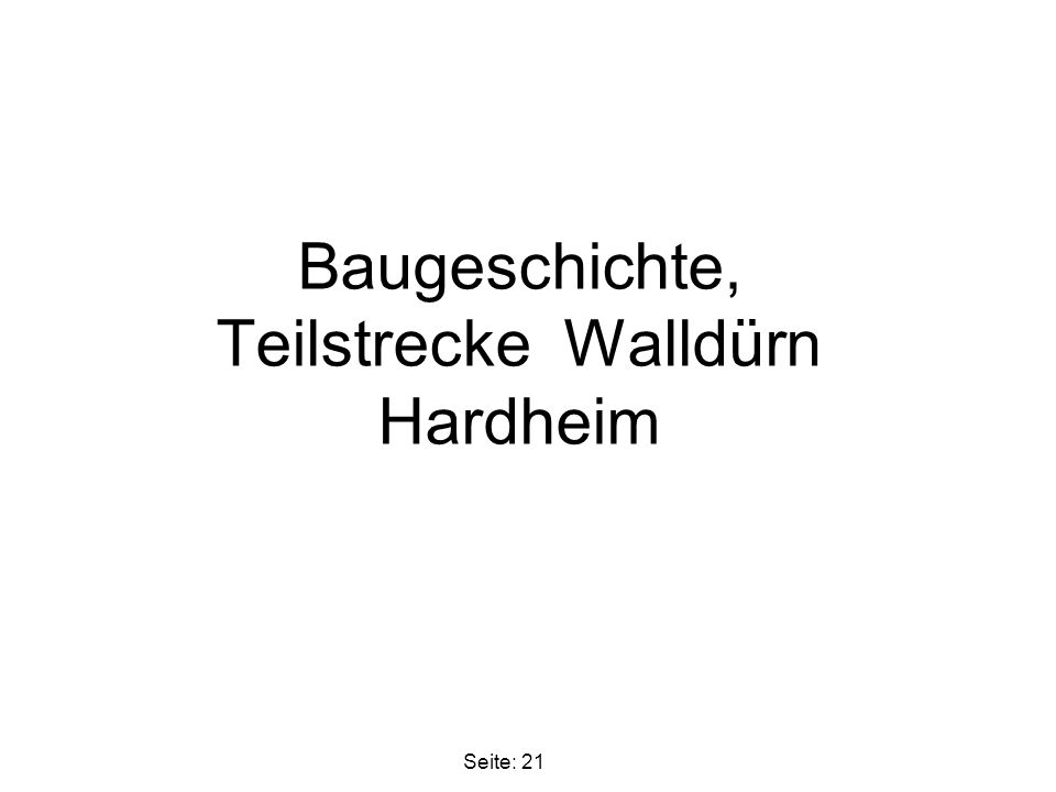 Baugeschichte, Teilstrecke Walldürn Hardheim
