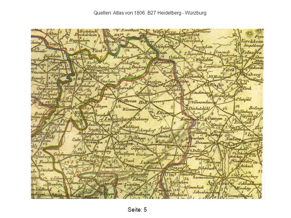 Quellen: Atlas von B27 Heidelberg - Würzburg