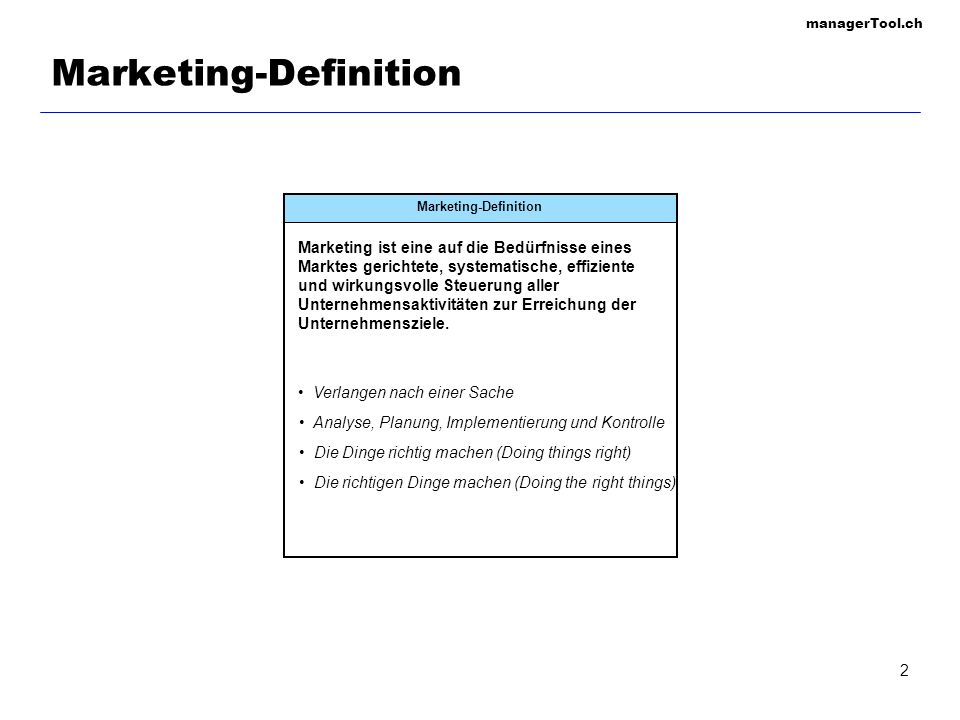 Marketing-Definition