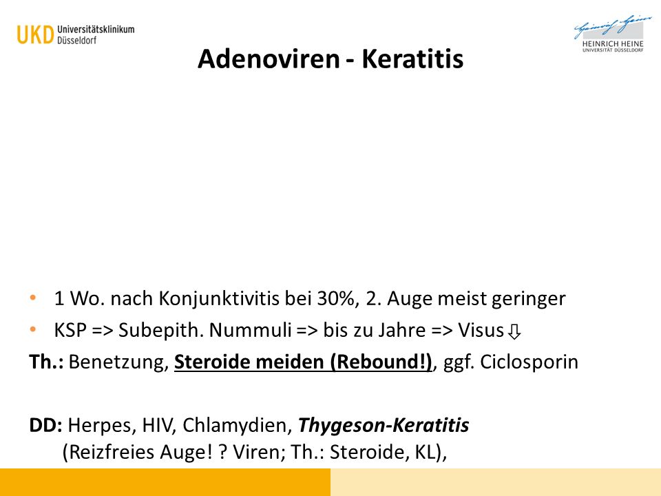 Adenoviren - Keratitis