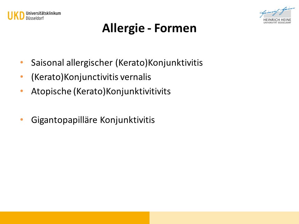 Allergie - Formen Saisonal allergischer (Kerato)Konjunktivitis