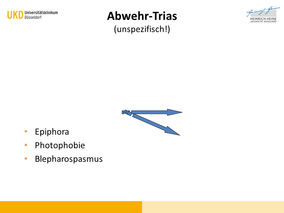 Abwehr-Trias (unspezifisch!)