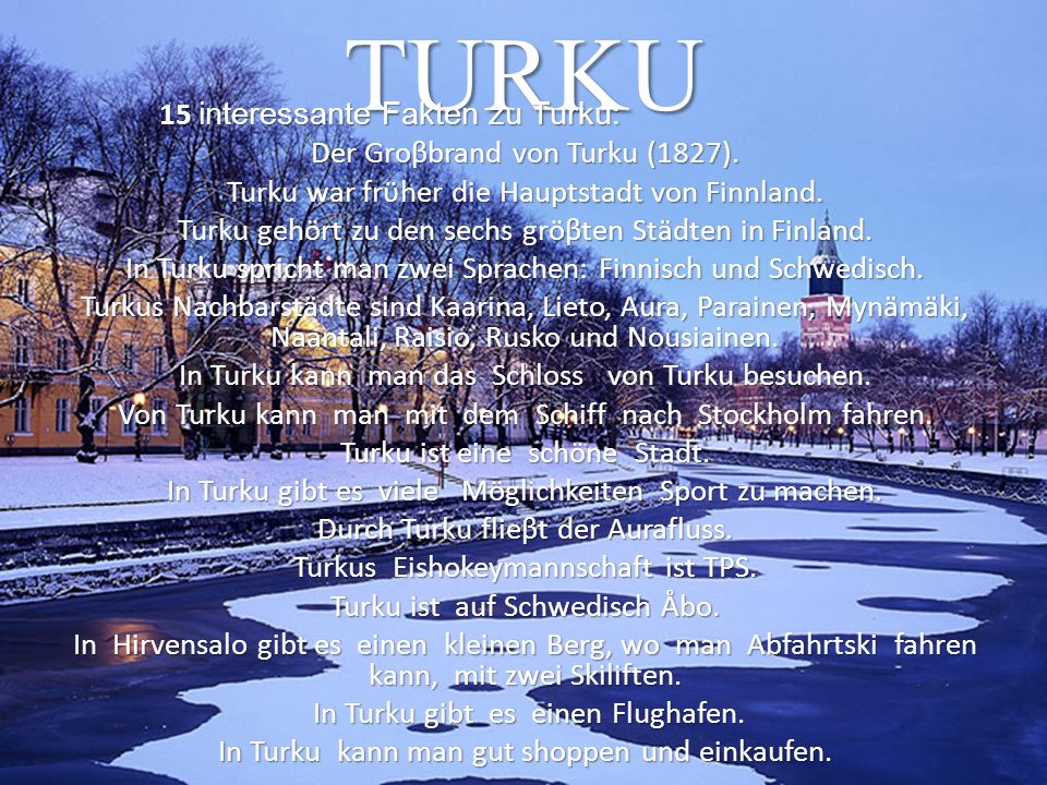 TURKU 15 interessante Fakten zu Turku: Der Groβbrand von Turku (1827).