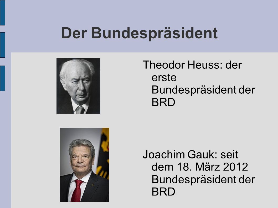 Der Bundespräsident Theodor Heuss: der erste Bundespräsident der BRD
