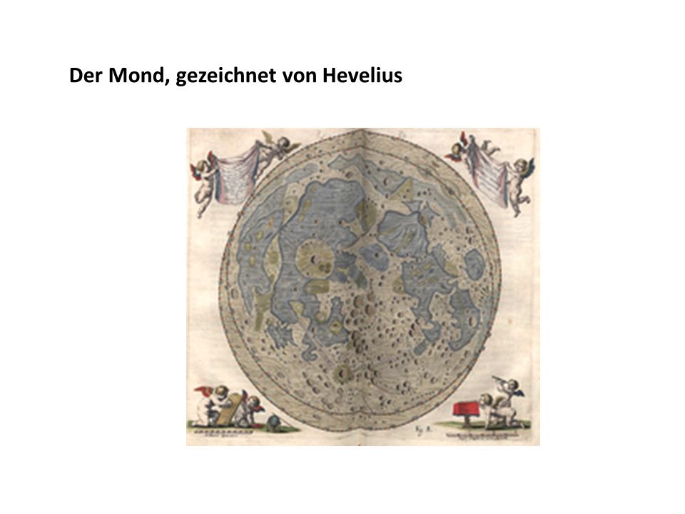 Der Mond, gezeichnet von Hevelius