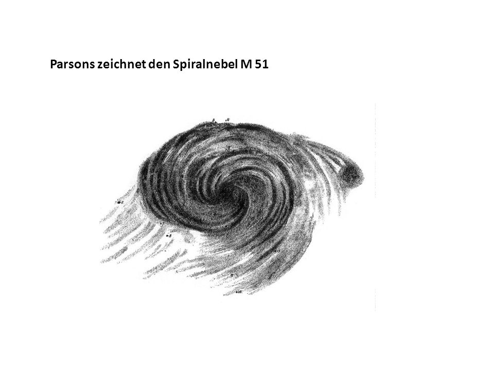 Parsons zeichnet den Spiralnebel M 51