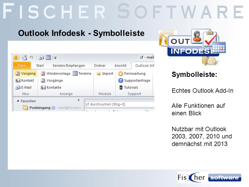 Outlook Infodesk - Symbolleiste