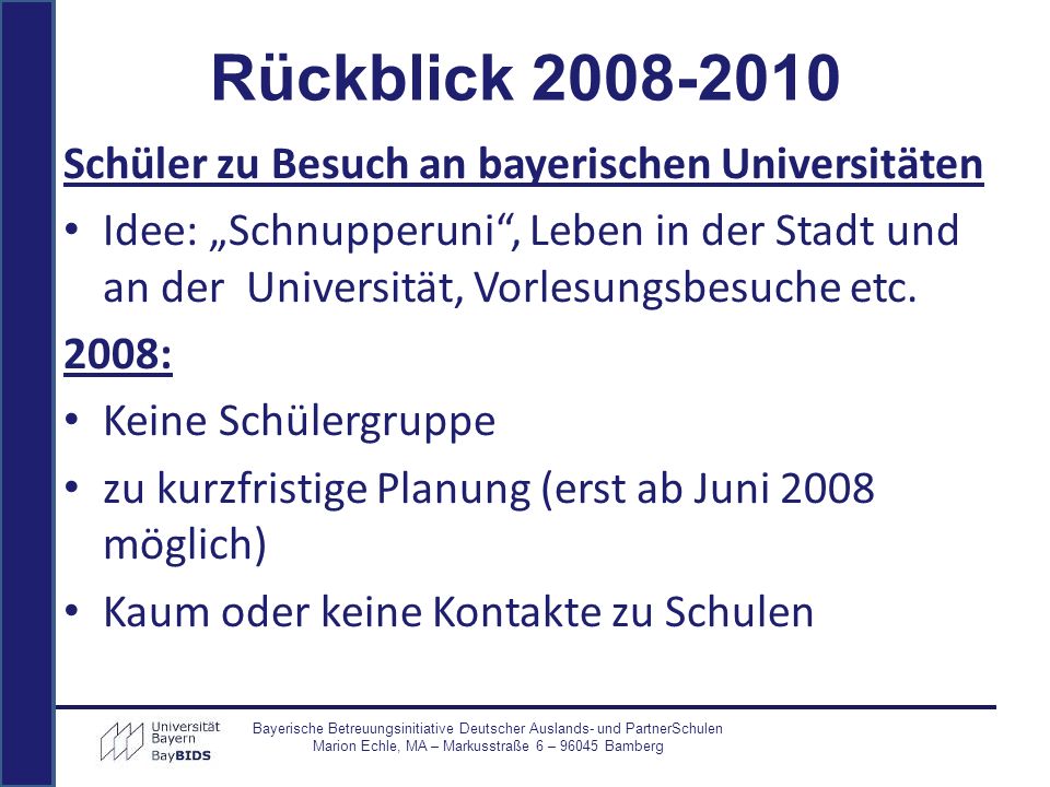 Rückblick Schüler zu Besuch an bayerischen Universitäten