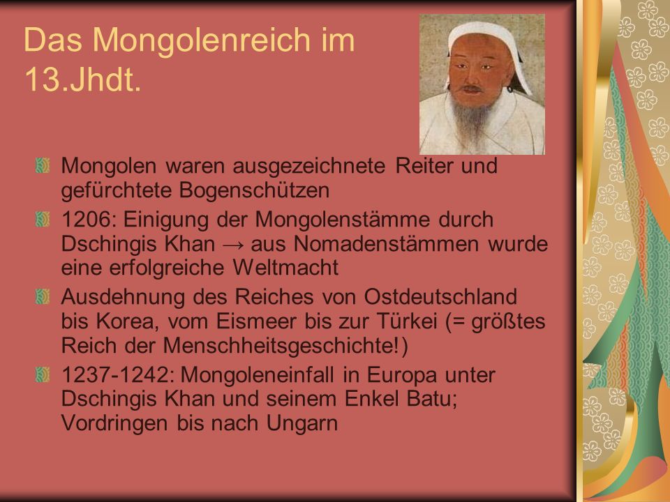 Das Mongolenreich im 13.Jhdt.