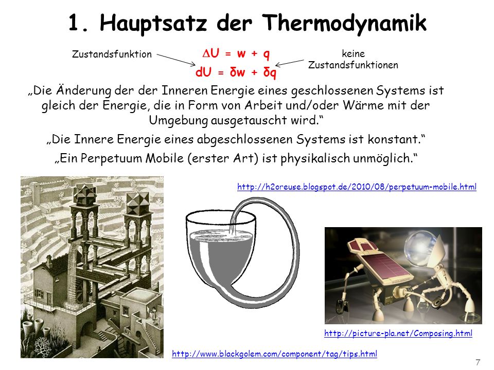1. Hauptsatz der Thermodynamik