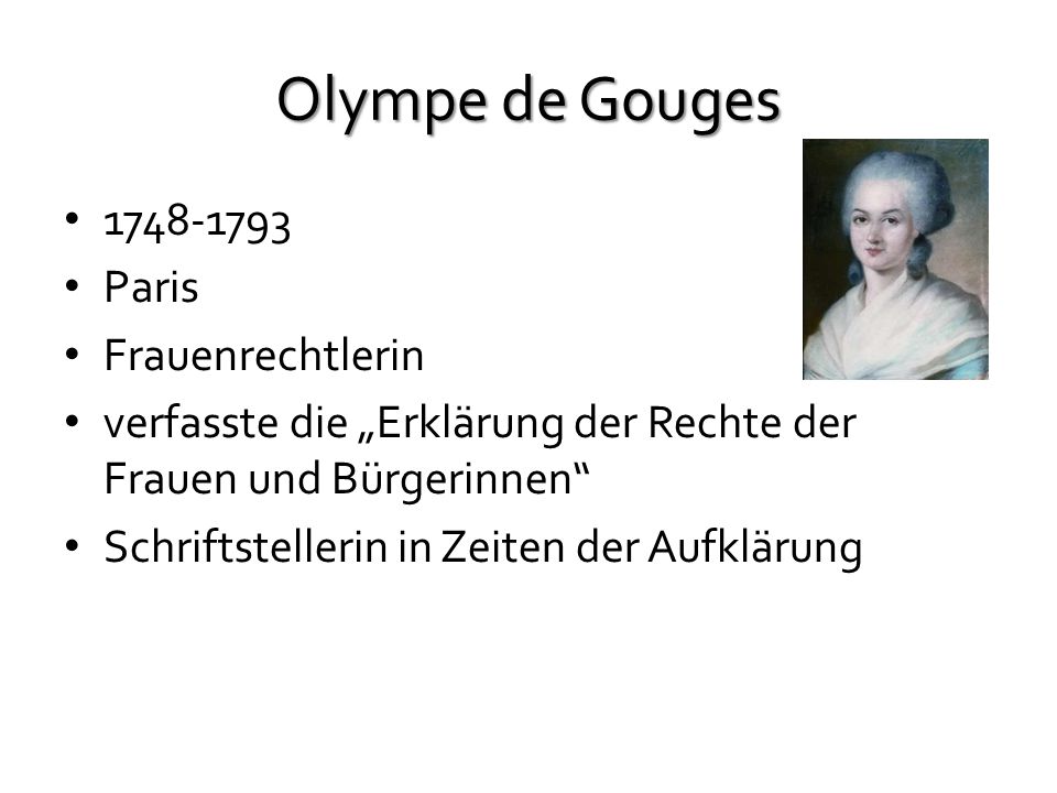 Olympe de Gouges Paris Frauenrechtlerin