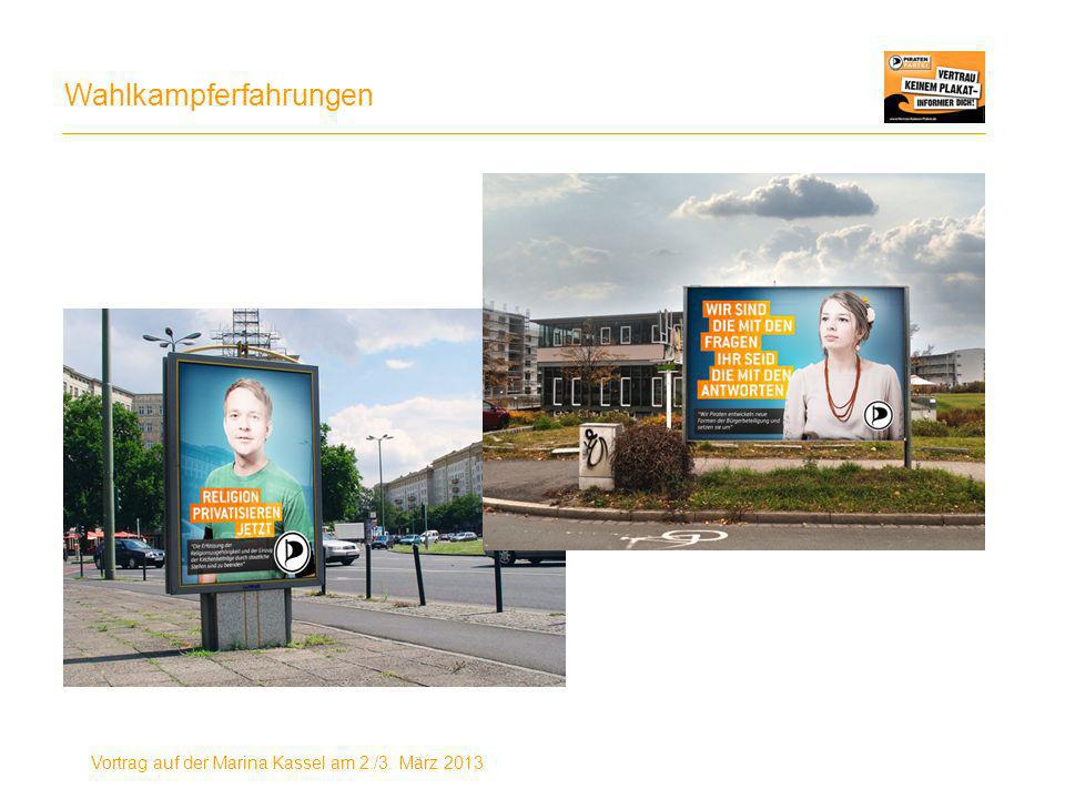 Vortrag auf der Marina Kassel am 2./3. März 2013