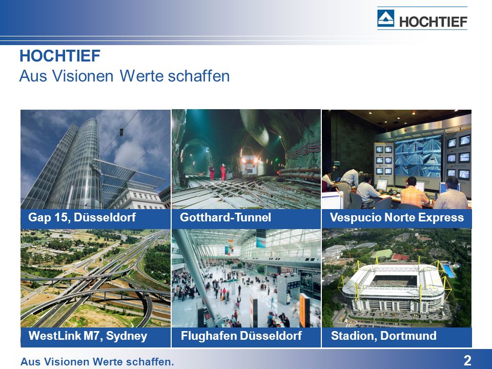HOCHTIEF Aus Visionen Werte schaffen