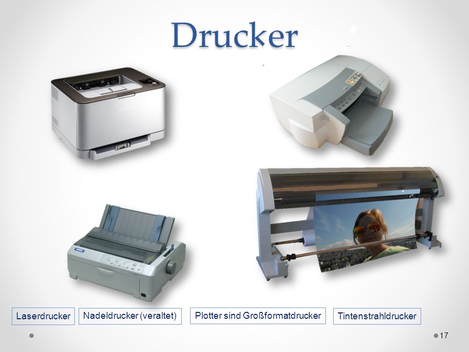Drucker Laserdrucker‏ Nadeldrucker (veraltet)‏