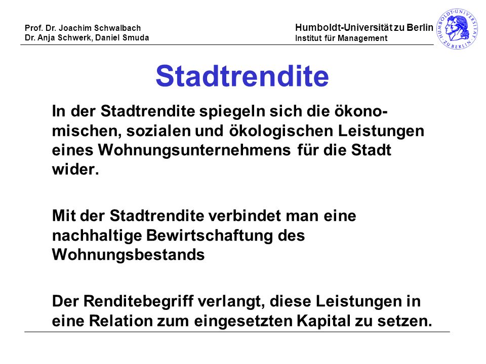 Stadtrendite