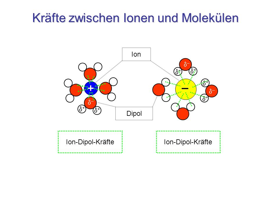 Kräfte zwischen Ionen und Molekülen