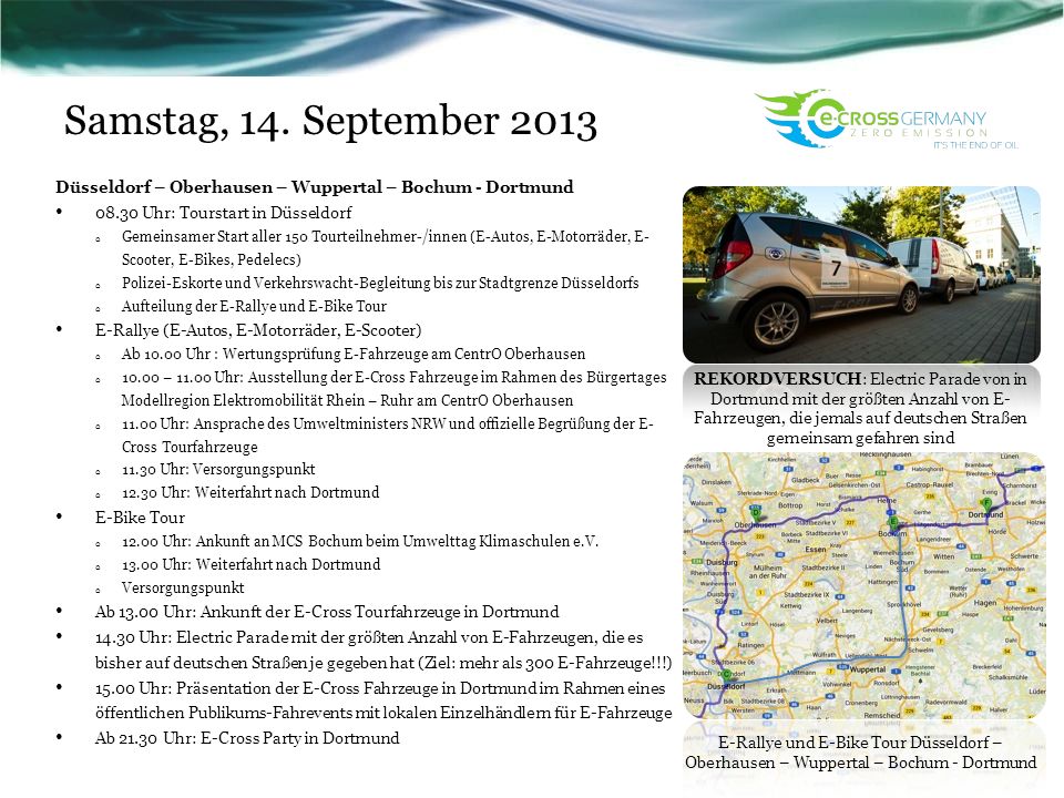 Samstag, 14. September 2013 Worin besteht das Projekt