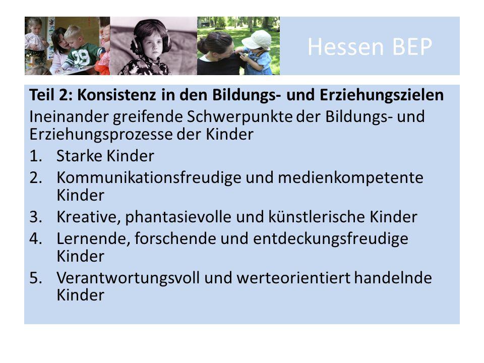 Hessen BEP Teil 2: Konsistenz in den Bildungs- und Erziehungszielen