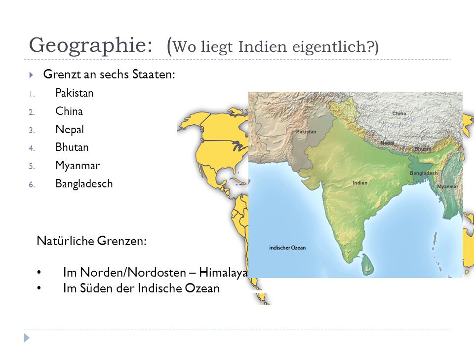 Geographie: (Wo liegt Indien eigentlich )