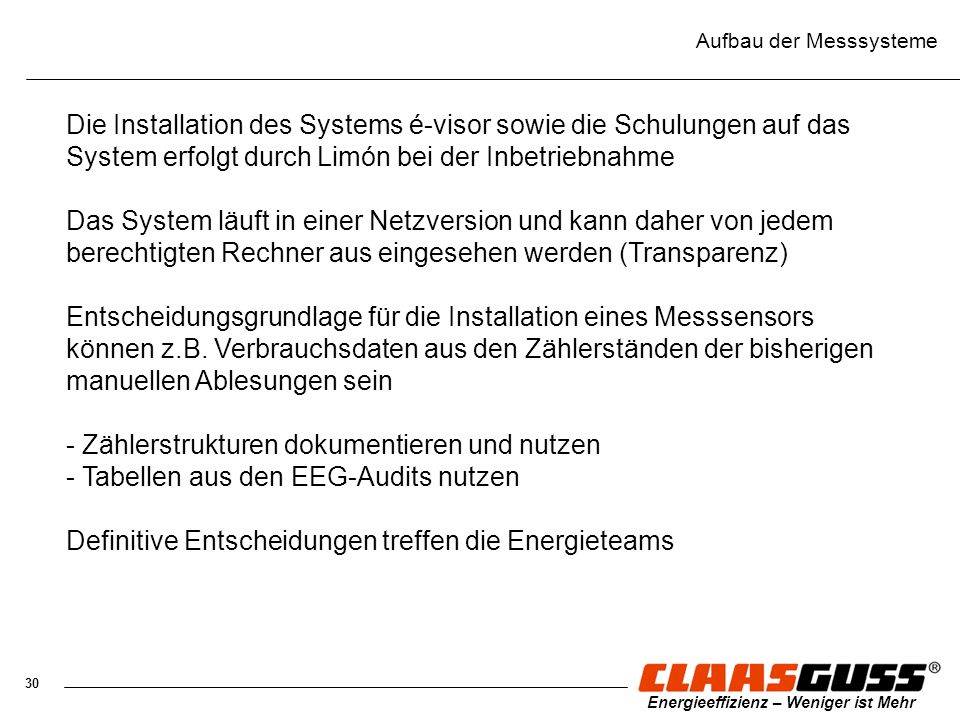 Bei den folgenden Folien alle Doppelungen von Information vermeiden
