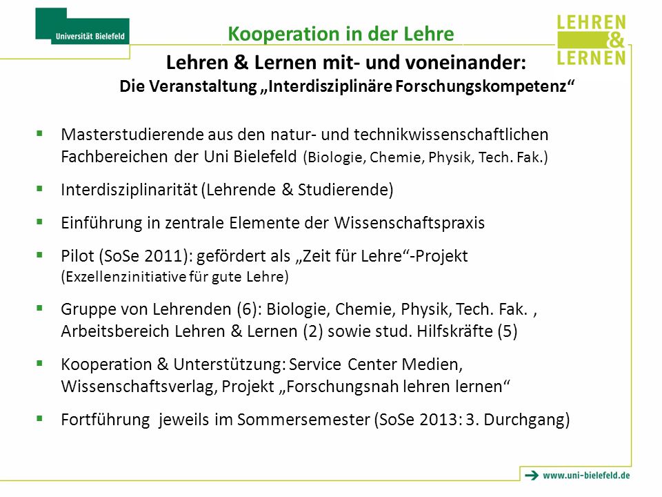 Lehren & Lernen mit- und voneinander: Die Veranstaltung „Interdisziplinäre Forschungskompetenz