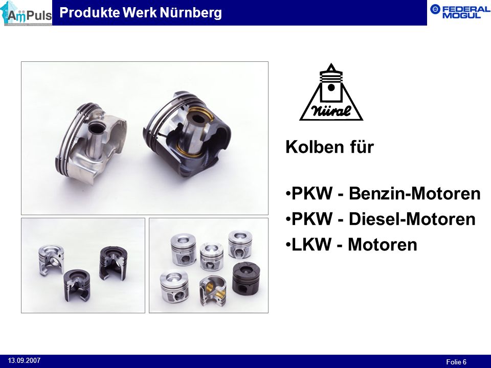 Kolben für PKW - Benzin-Motoren PKW - Diesel-Motoren LKW - Motoren