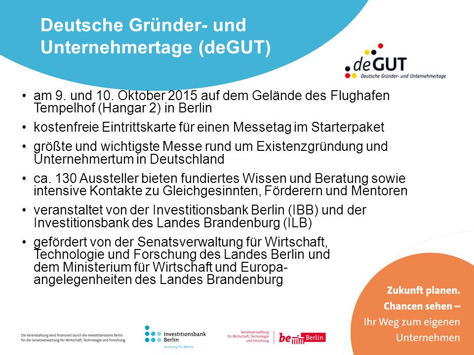 Deutsche Gründer- und Unternehmertage (deGUT)