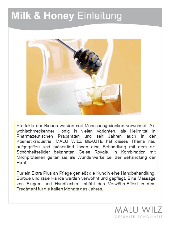 Milk & Honey Einleitung