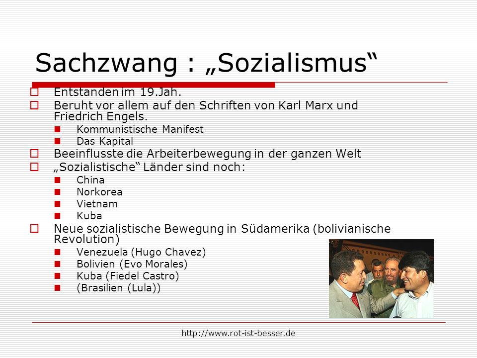 Sachzwang : „Sozialismus