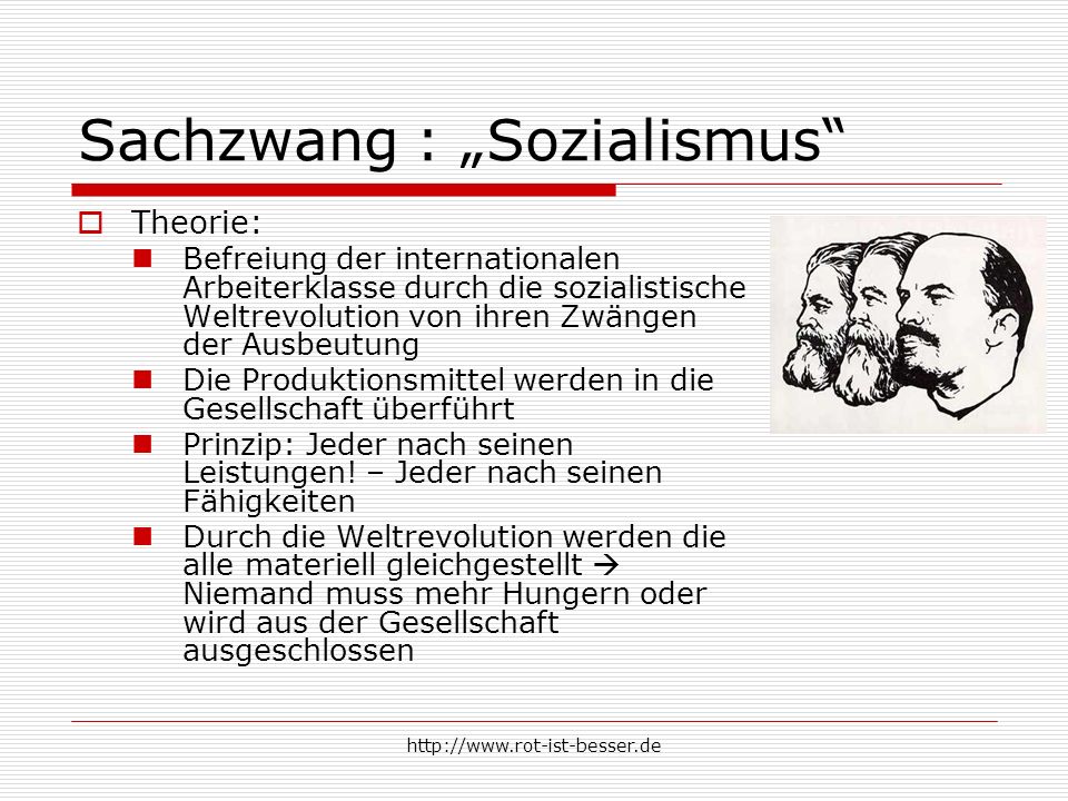 Sachzwang : „Sozialismus
