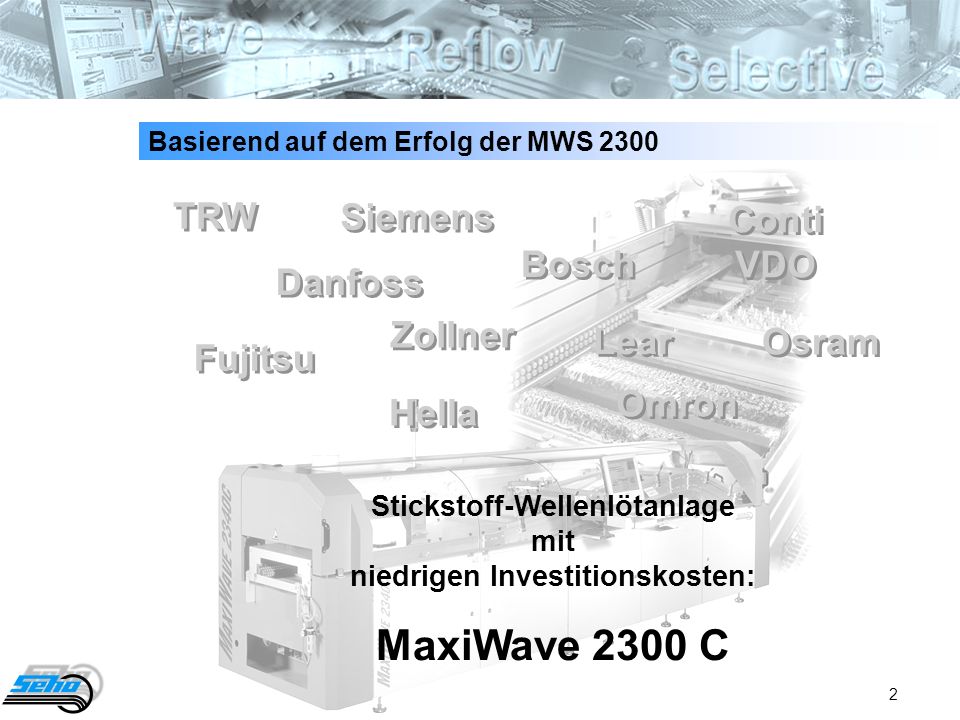 Stickstoff-Wellenlötanlage mit niedrigen Investitionskosten: