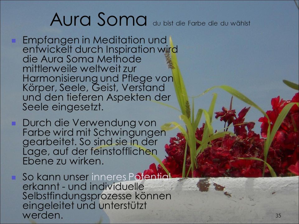 Aura Soma du bist die Farbe die du wählst