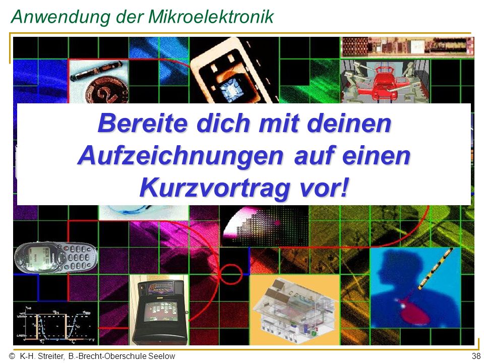 Bereite dich mit deinen Aufzeichnungen auf einen Kurzvortrag vor!