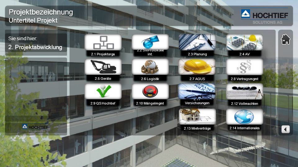 Start 2. Projektabwicklung Tab What you can do… Terminal Construction