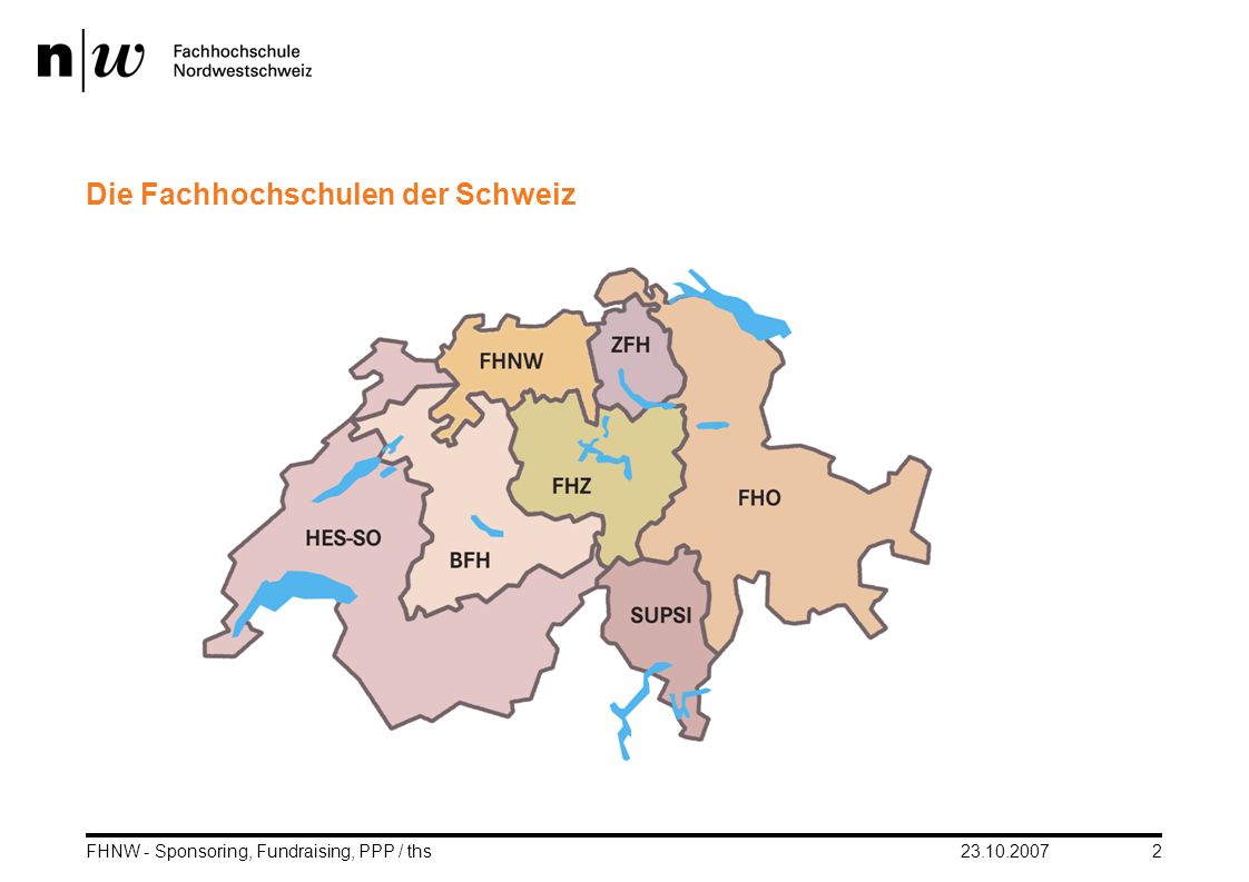 Die Fachhochschulen der Schweiz