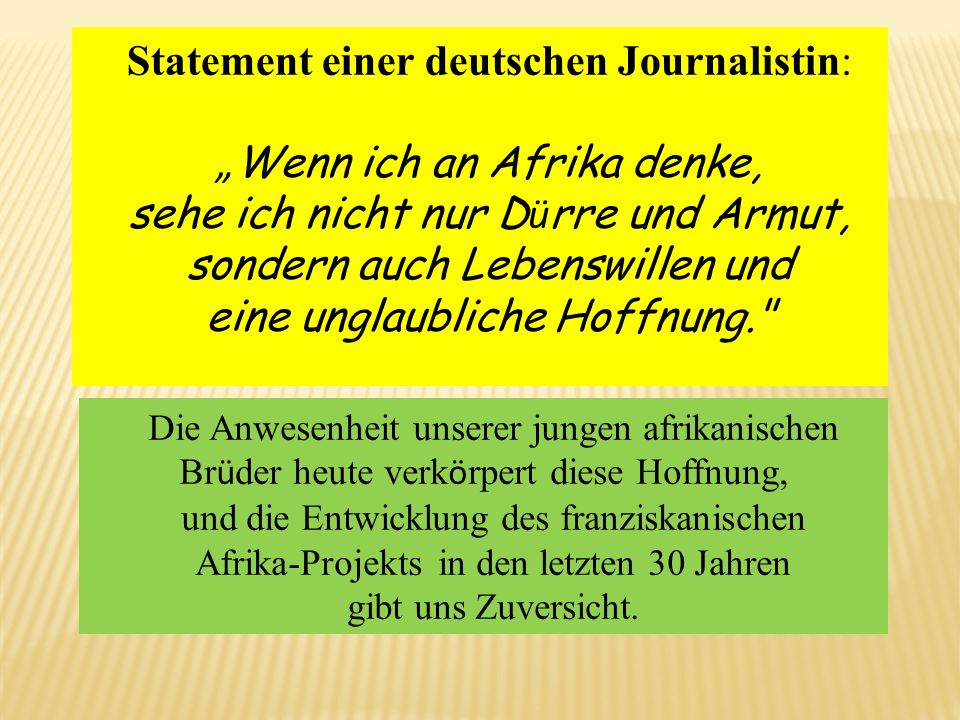 Statement einer deutschen Journalistin: „Wenn ich an Afrika denke,