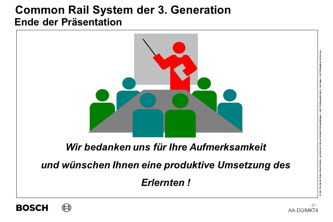Ende der Präsentation Wir bedanken uns für Ihre Aufmerksamkeit und wünschen Ihnen eine produktive Umsetzung des Erlernten !