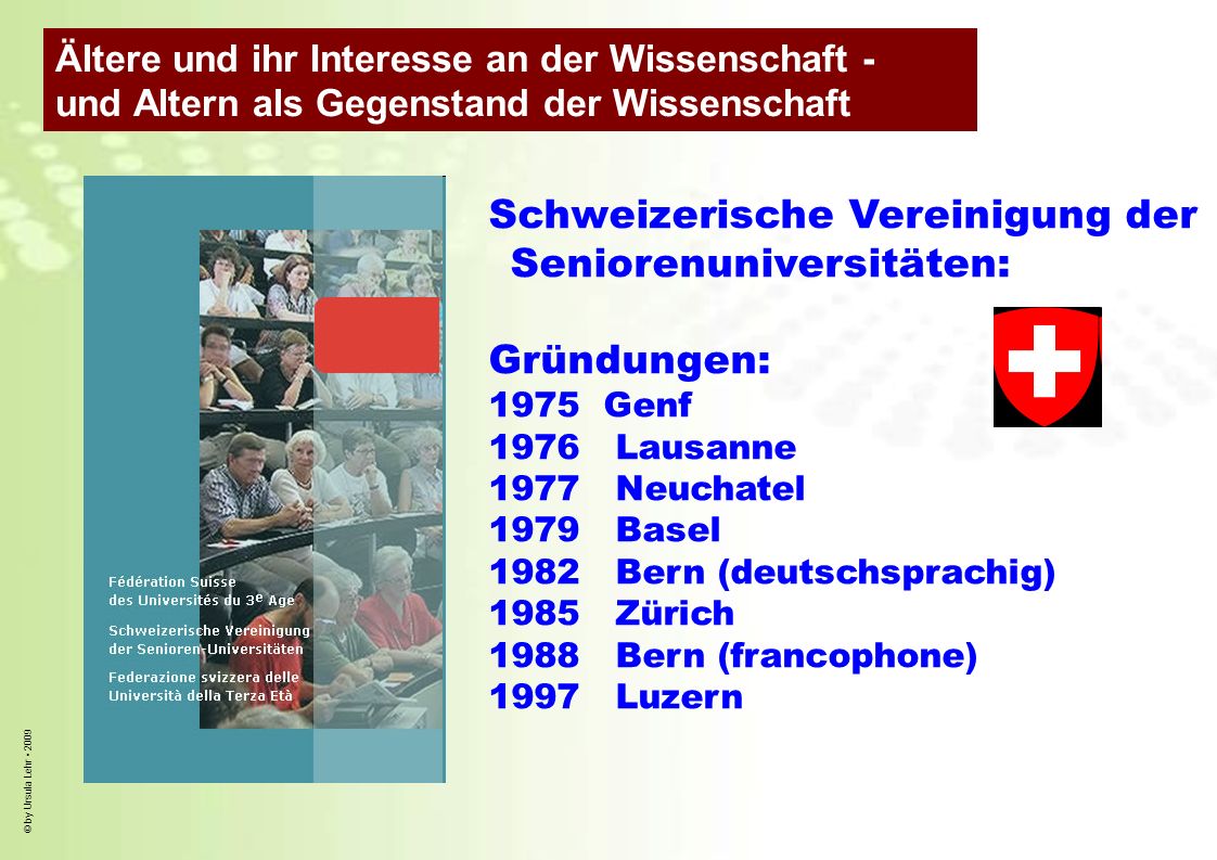 Schweizerische Vereinigung der Seniorenuniversitäten: