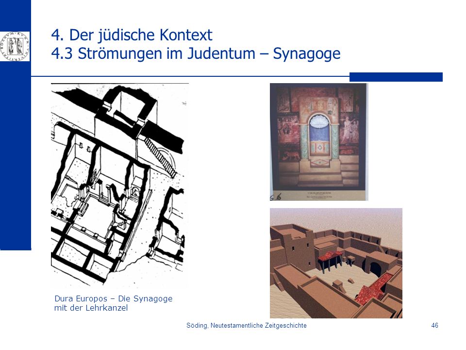 4. Der jüdische Kontext 4.3 Strömungen im Judentum – Synagoge