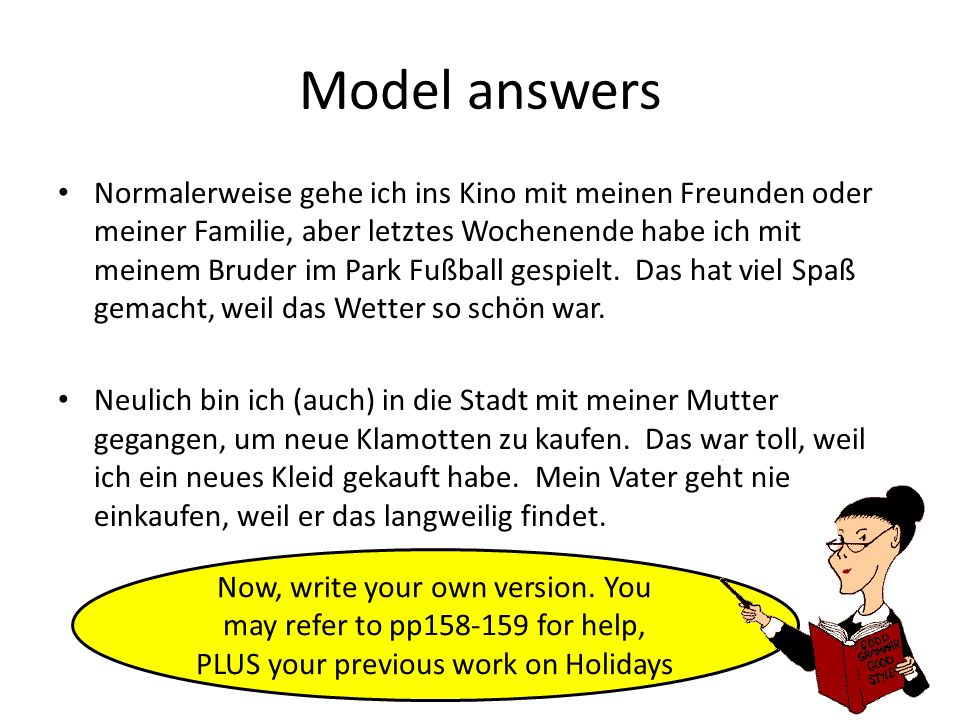 Model answers