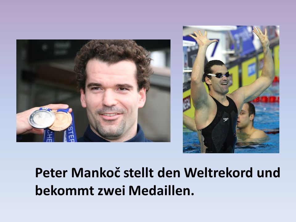 Peter Mankoč stellt den Weltrekord und bekommt zwei Medaillen.