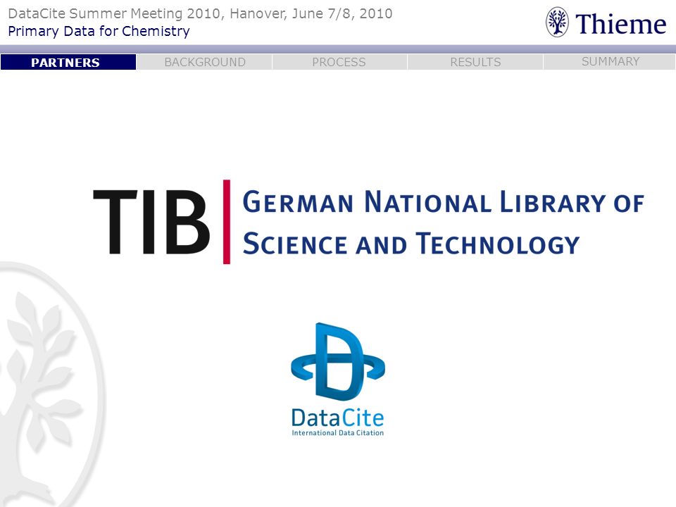 PARTNERS TIB is the largest scientific library in the world. Architecture, Chemistry, Computer Science, Mathematics, Physics, Engineering technology.