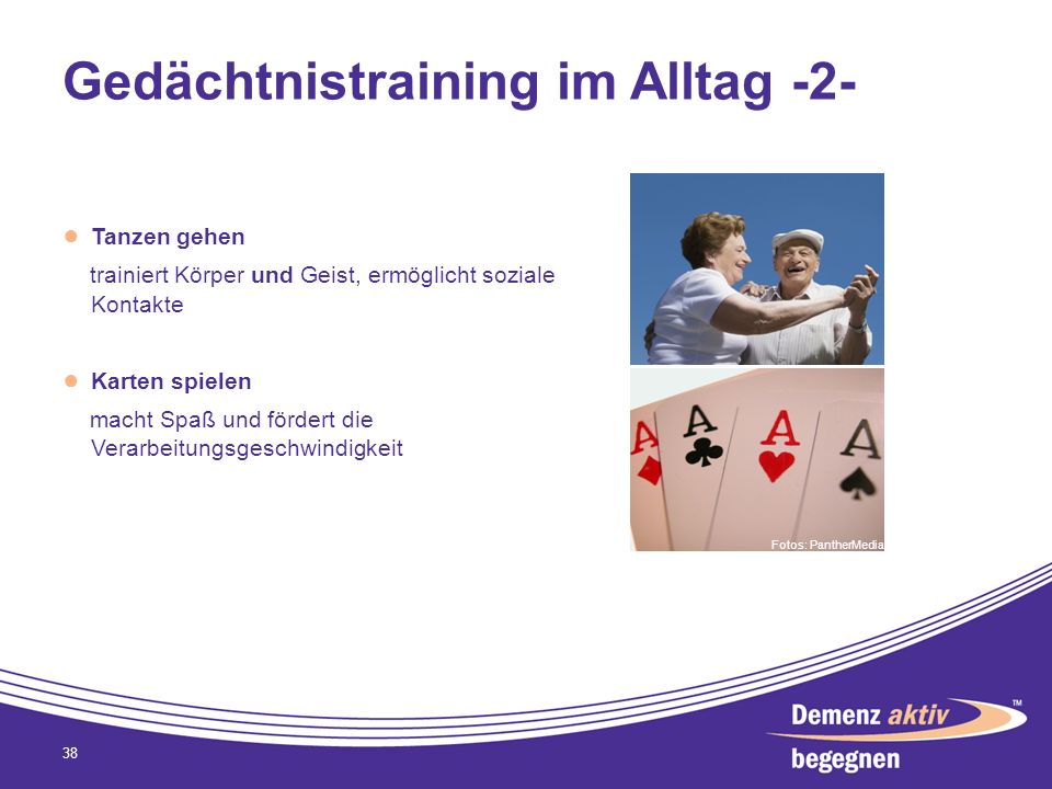 Gedächtnistraining im Alltag -2-