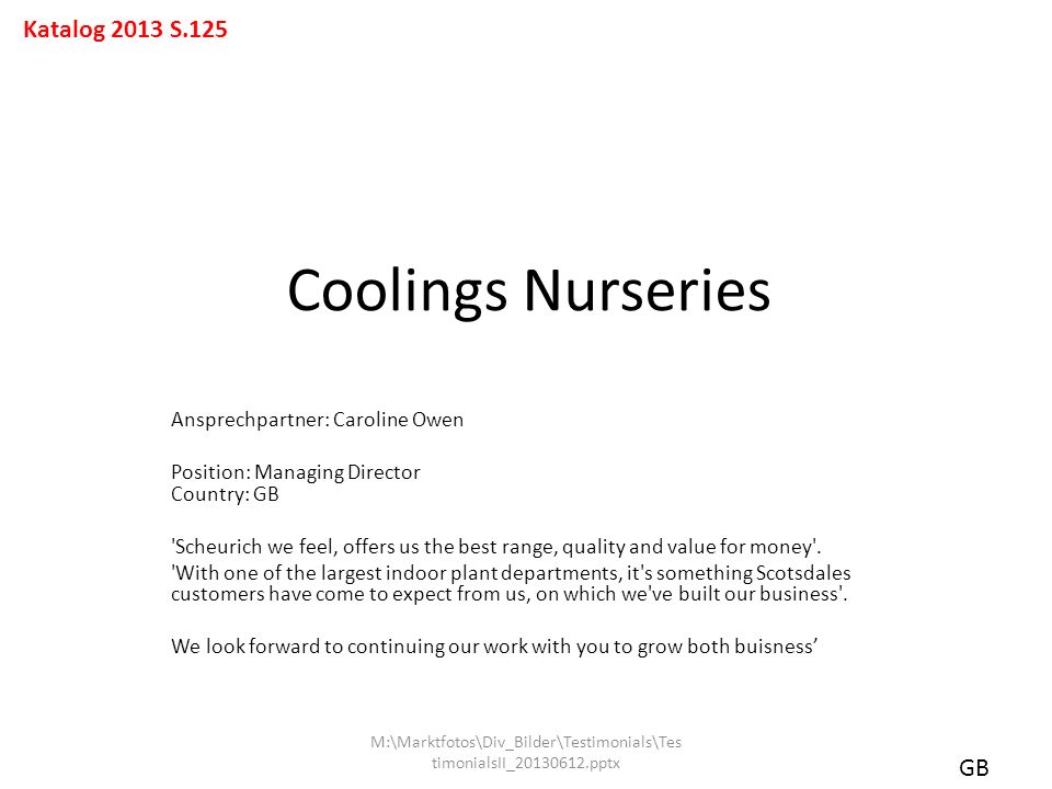 Coolings Nurseries Katalog 2013 S.125 GB