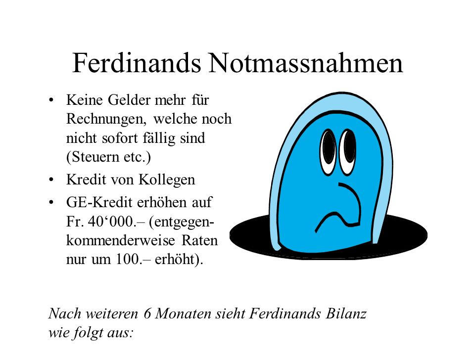 Ferdinands Notmassnahmen