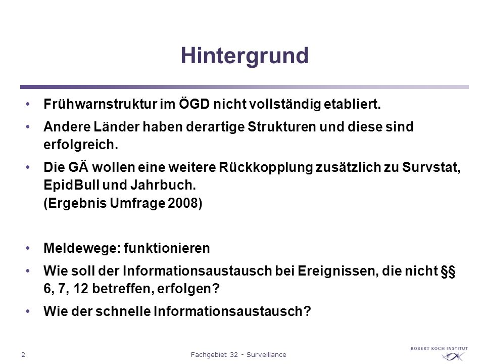 Fachgebiet 32 - Surveillance