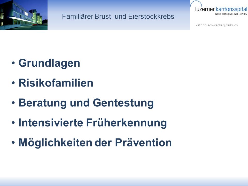 Familiärer Brust- und Eierstockkrebs