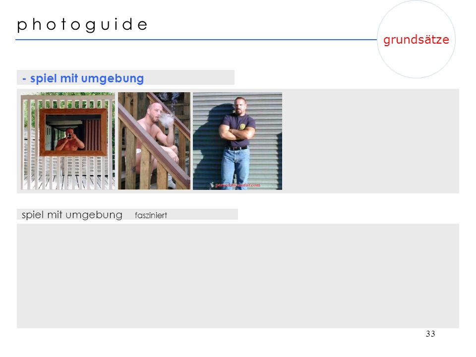 p h o t o g u i d e grundsätze - spiel mit umgebung