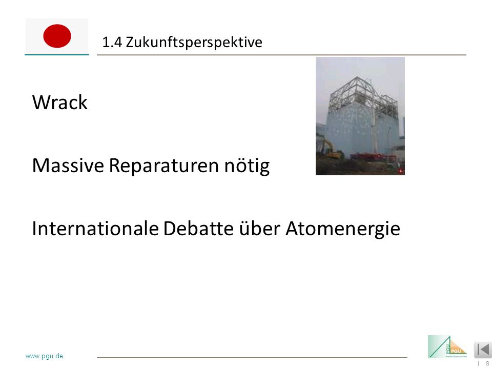 1.4 Zukunftsperspektive Wrack Massive Reparaturen nötig Internationale Debatte über Atomenergie
