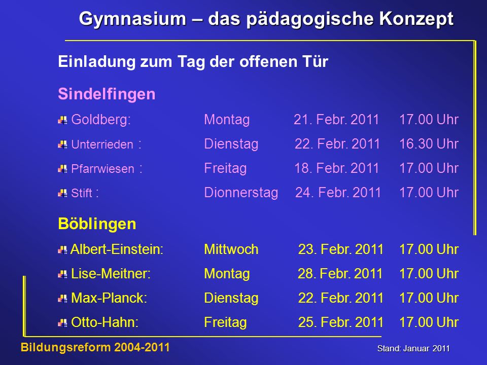 Einladung zum Tag der offenen Tür